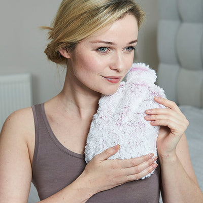 Warmies® Fully Microwaveable Plush Bottle Marshmallow Pink, Heatable Soft Cuddly Bottle With Relaxing Lavender Scent