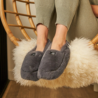 Pantofole Warmies® Luxury Grigio Acciaio