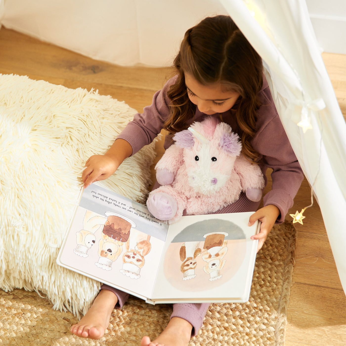 Pacchetto libro e peluche - Unicorno