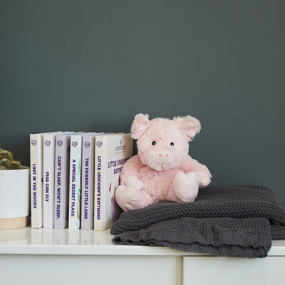 Pacchetto libro e peluche - Maialino