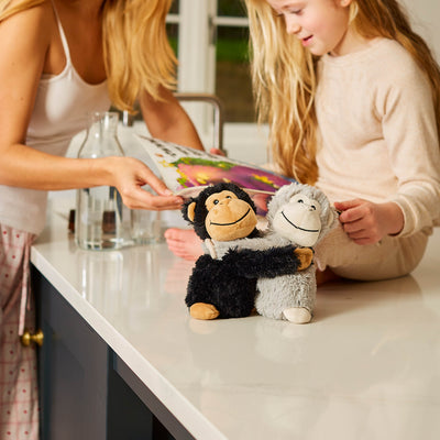 Warmies® Fully Microwaveable Warm Hugs Monkeys, Heatable Soft Cuddly Teddy With Relaxing Lavender Scent
