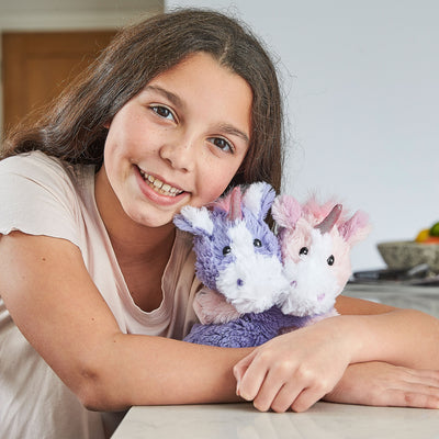 Warmies® Fully Microwaveable Warm Hugs Unicorns, Heatable Soft Cuddly Teddy With Relaxing Lavender Scent